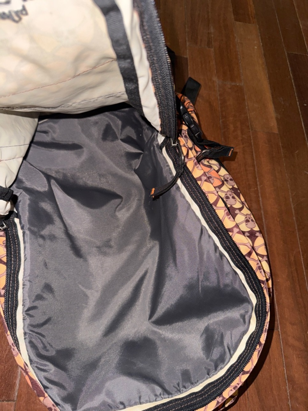 Jansport Orange and Yellow Skull Print Backpack - Picture 11 of 11